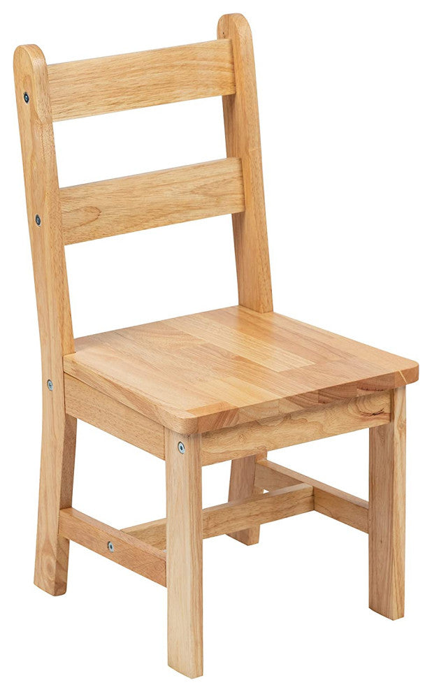 Kids Solid Hardwood Table and Chair Set - 3 Piece Set, Natural
