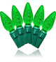 70-Piece C6 Faceted Green LED Light Set With In-Line Rectifer