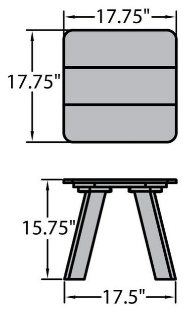 Italica Modern Side Table, Harbor Gray