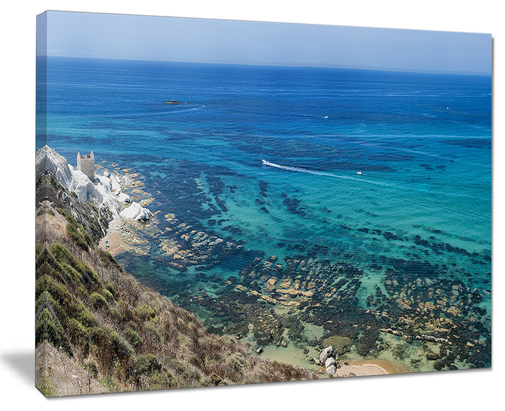 "White Tip Agrigento in Sicily Italy" Landscape Wall Art, 40"x30"