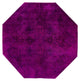 Overdyed One-of-a-Kind Hand-Knotted Area Rug Purple, 8' 1" x 8' 1"