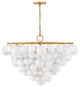 Fredrick Ramond Marabel Large Chandelier, Distressed Brass