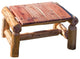 Red Cedar Log Outdoor Ottoman/Foot Stool