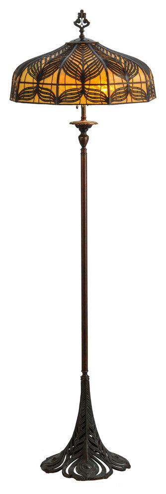 Meyda Lighting 63"H Original Handel Peacock Floor Lamp
