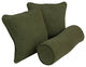 Solid Microsuede Throw Pillows With Inserts, 3-Piece Set, Hunter Green