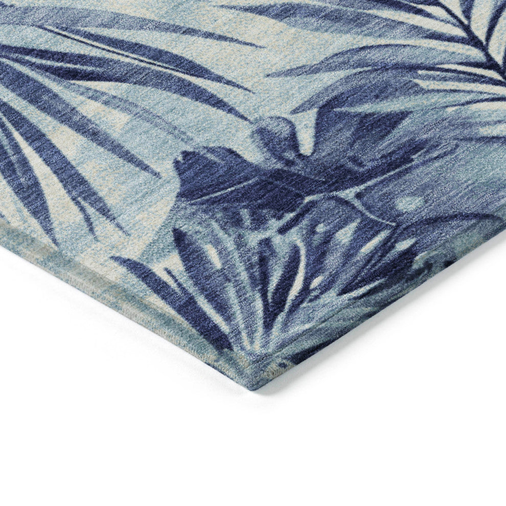 Machine Washable Indoor/Outdoor Chantille ACN1886 Blue 10' x 14' Rug