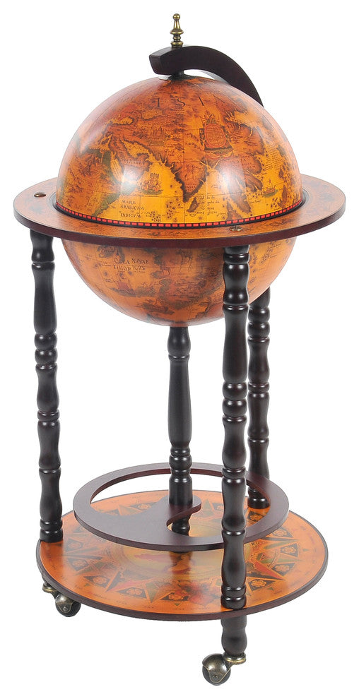 Globe Bar Table 330Mm 4 Legs Stand, Red