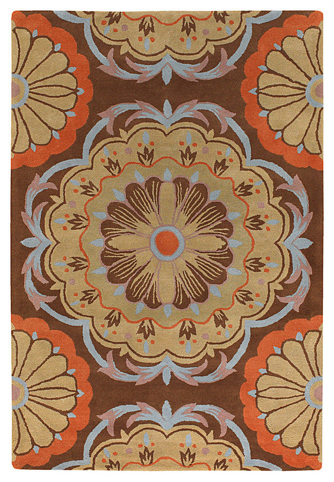 Dharma Contemporary Area Rug, 5'x7'6" Rectangle