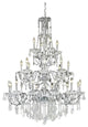Elegant St. Francis Foyer Hall Light, Chrome Finish With Royal Cut Crystal