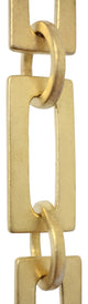 RCH Hardware Brass Rectangle Chandelier Chain, 3', Acid Dipped, W38