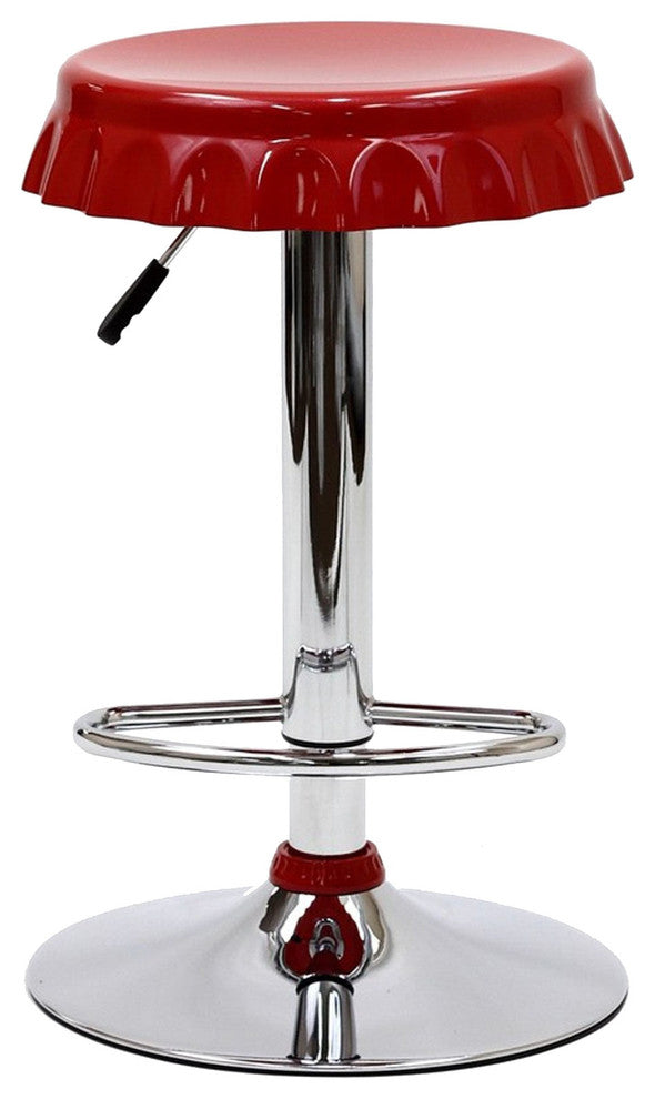 Modern Contemporary Dining Kitchen Bar Stool Red