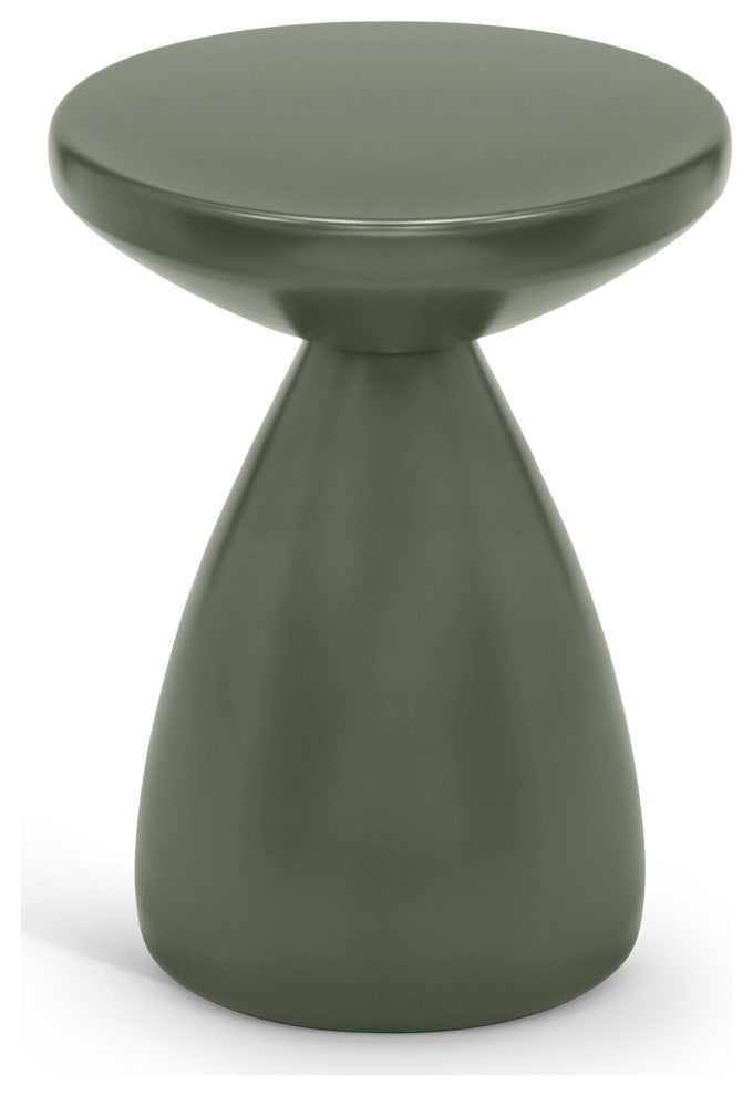 Anika Iron End / Side Table, Green