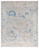 Oushak One-of-a-Kind Hand-Knotted Area Rug Light Gray, 8'1" x 10'1"
