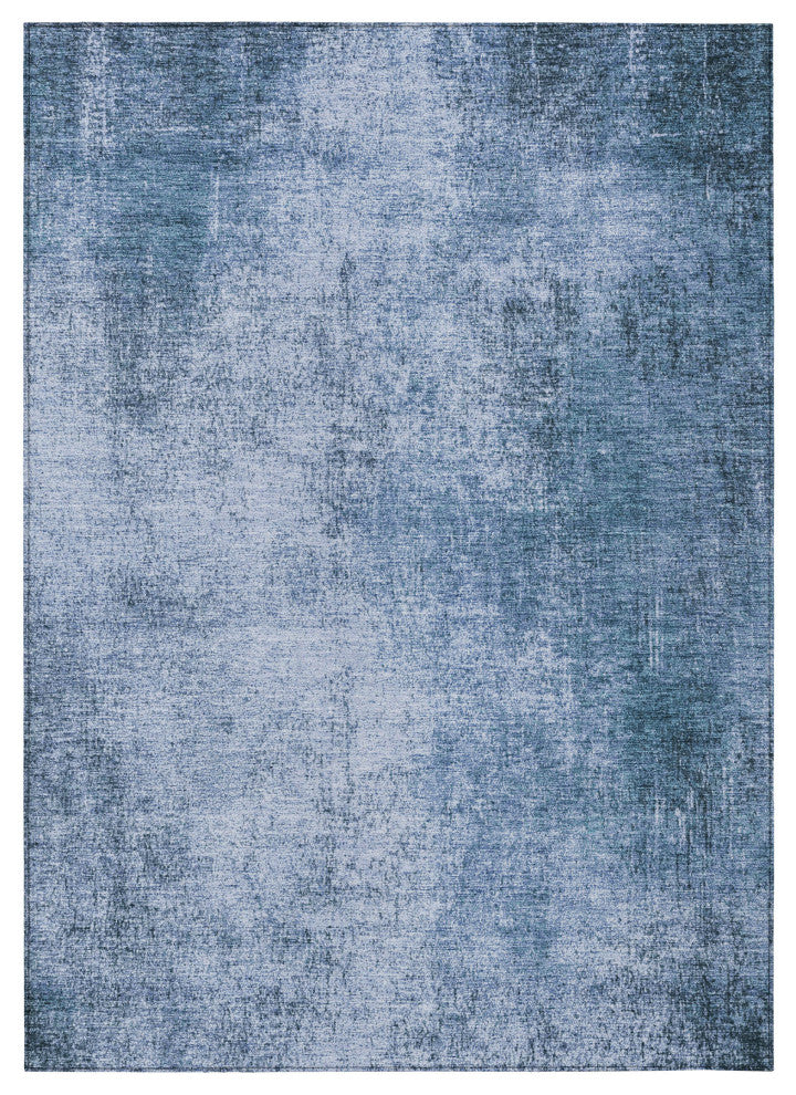 Machine Washable Indoor/Outdoor Chantille ACN1903 Blue 5' x 7'6" Rug