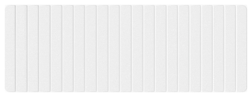CastelloUSA Diatomite Quick-Dry Stone Bath Mat, 58"x21" , Extra Large, White