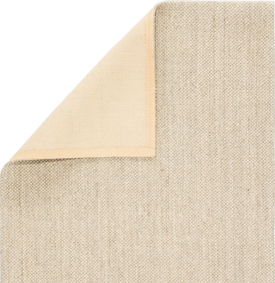 Jaipur Living Naples Natural Solid White/Taupe Area Rug, 3'x5'