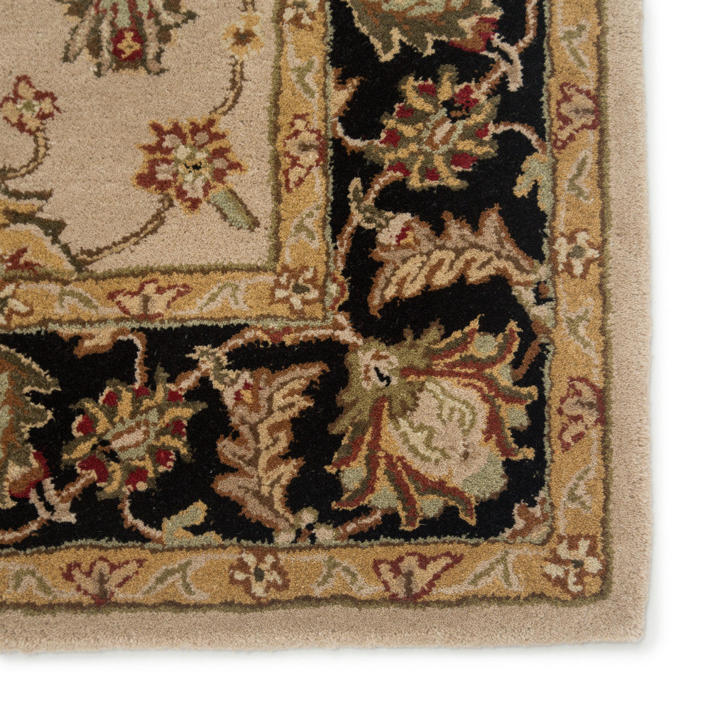Jaipur Living Selene Handmade Floral Beige/Black Area Rug, 10' Round