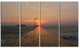 "Large Pier At Koh Rong Island" Modern Beach Canvas Art Print, 4 Panels, 48"x28"