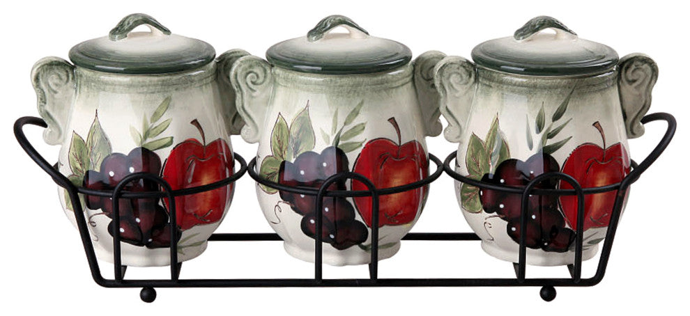 Regina Set of 3 Jar Set in Stand By Lorren Home Trends