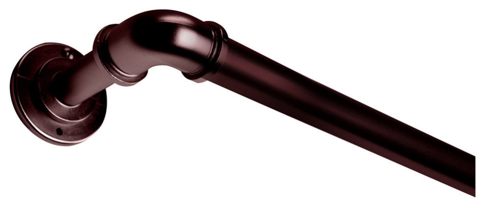 1" Pipe Blackout Curtain Rod, Bronze, 84"-120"