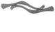 Curves Cabinet Hardware Pull, Black Iron