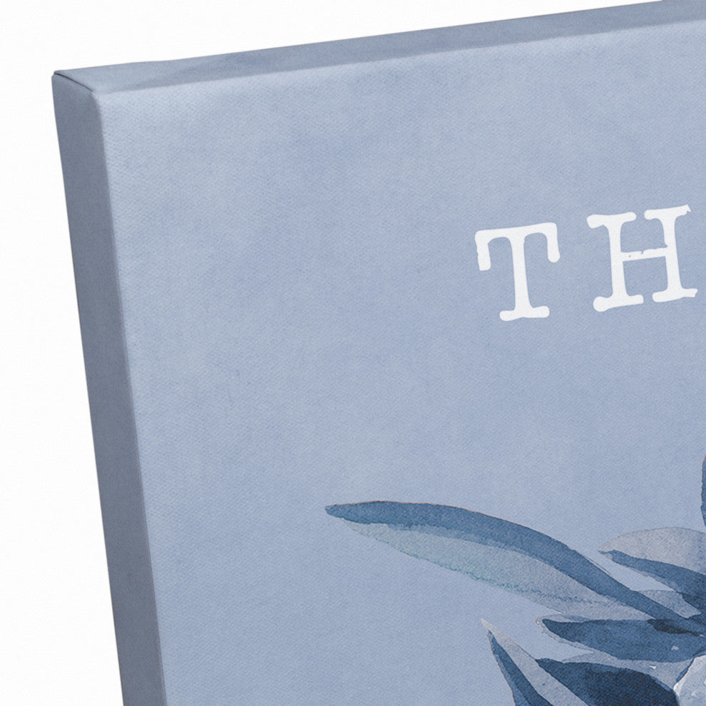 Thankful Teapot With Flowers 16x20 Canvas Wall Art