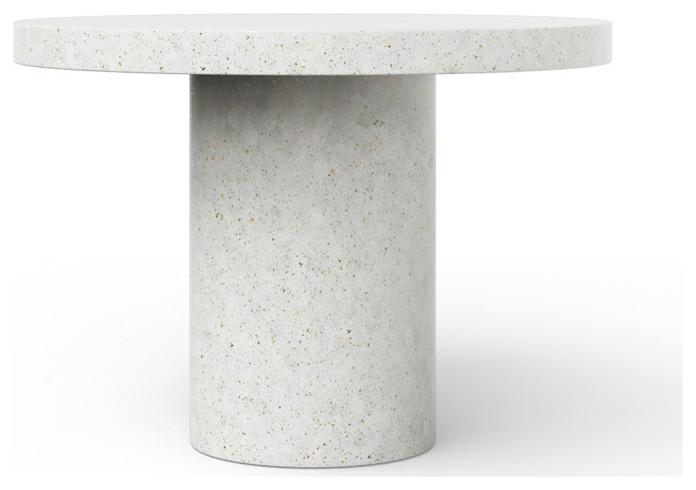 Mixx, Circa, Bar Height Dining Table, 60"Dia., Ivory Terrazzo