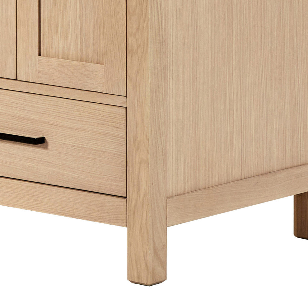 ARIEL Cambridge 66 in. Double Sink Base Cabinet In Oak