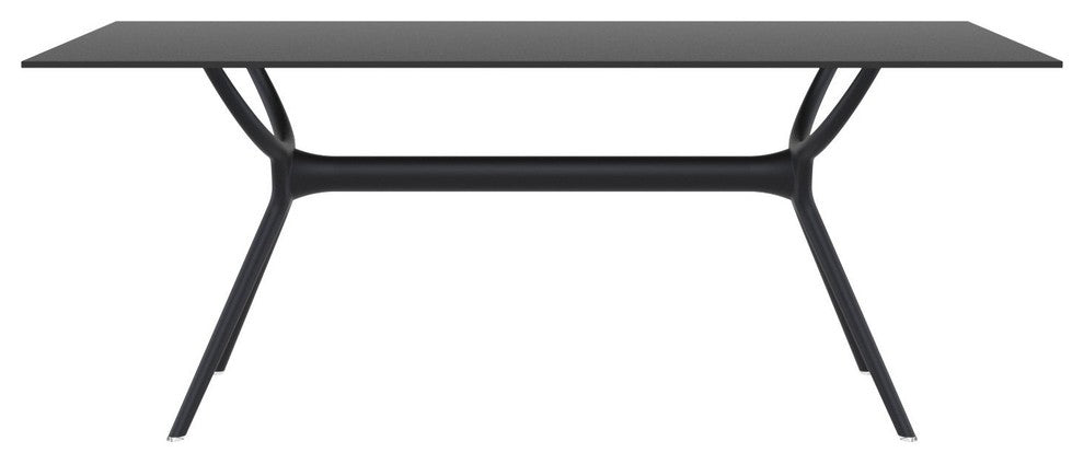 Compamia Air Rectangle Dining Table, 71", Black