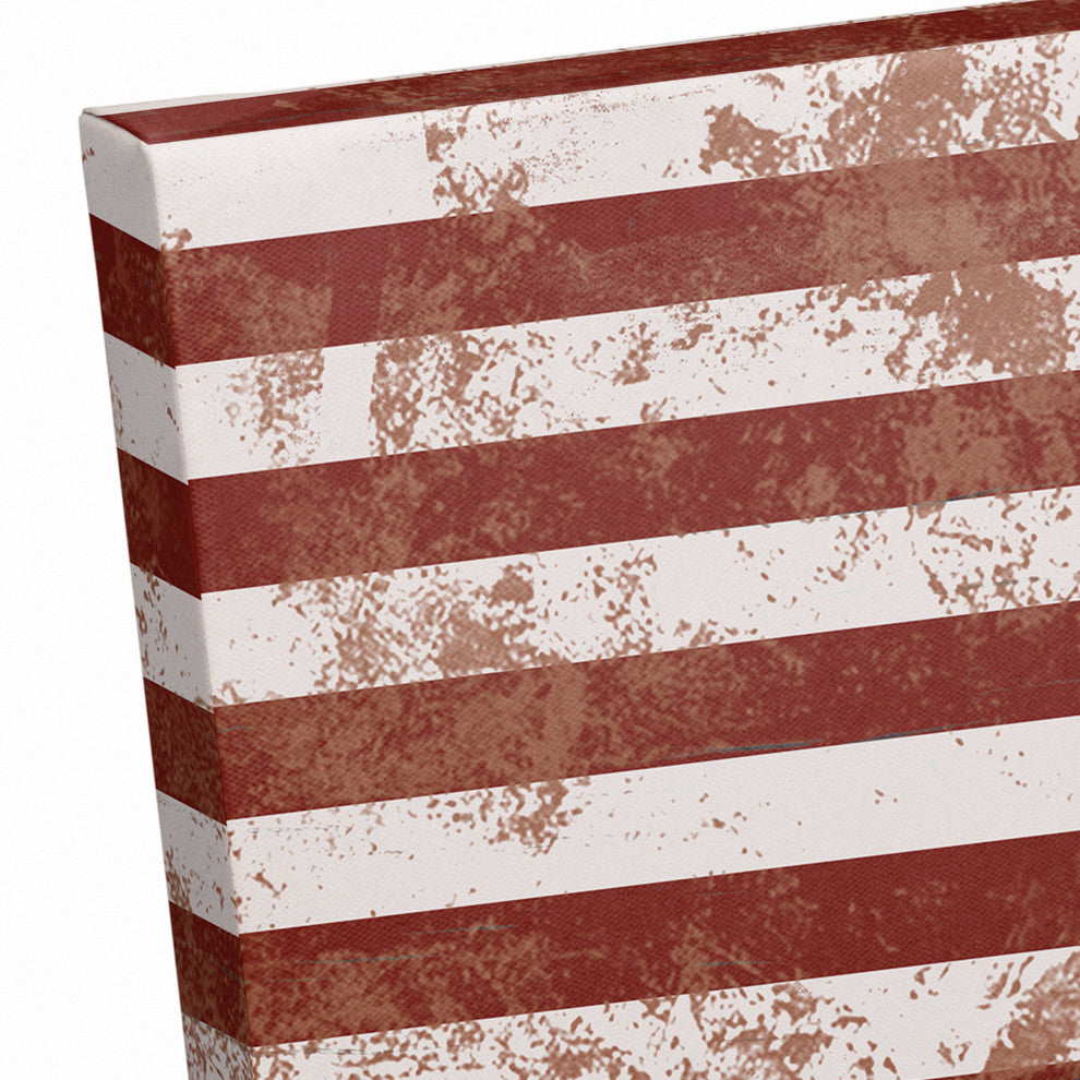 Stars and Stripes Distressed 16x16 Canvas Wall Art