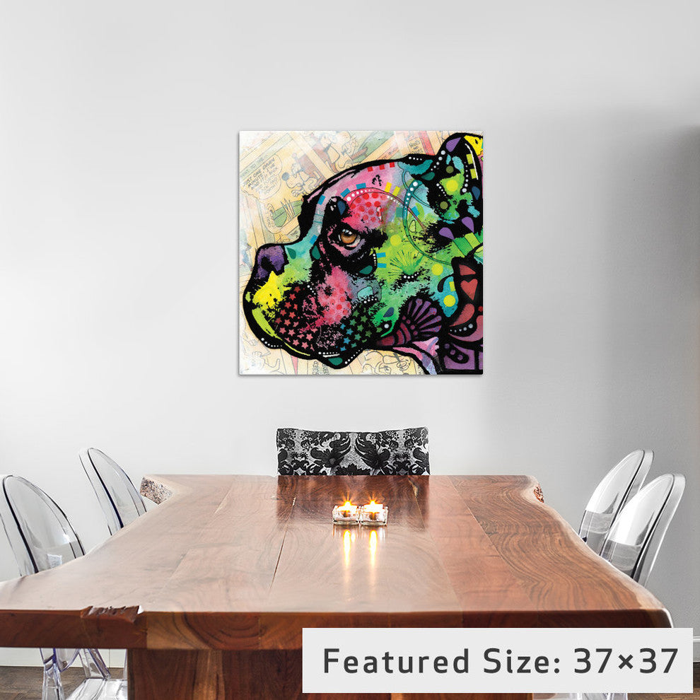 "Profile Boxer Deco" by Dean Russo, 26x26x1.5"