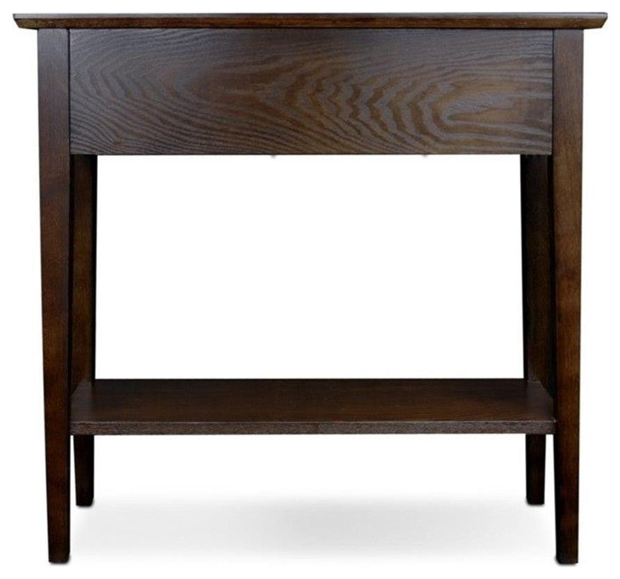 Leick Furniture Hall Wood Console-Sofa Table in Chocolate Oak Finish