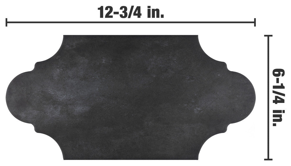 Alhama Provenzal Porcelain Floor and Wall Tile, Black