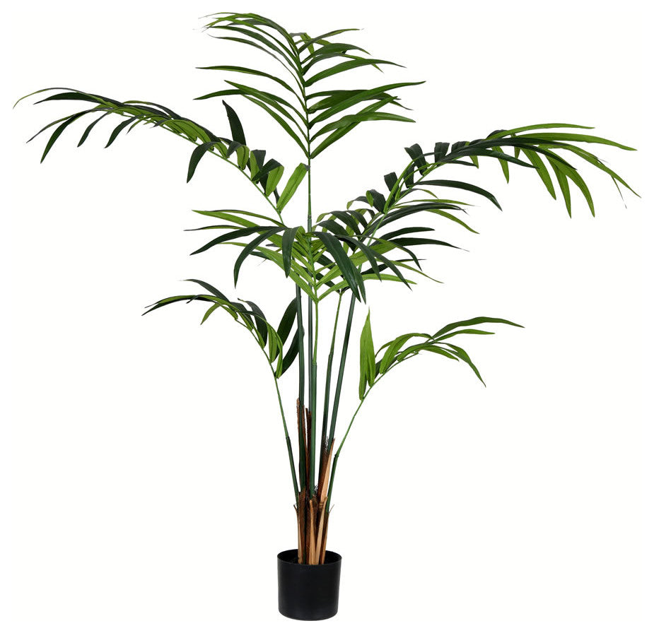 Vickerman Potted Kentia Palm 118 Leaves, Green, 6'
