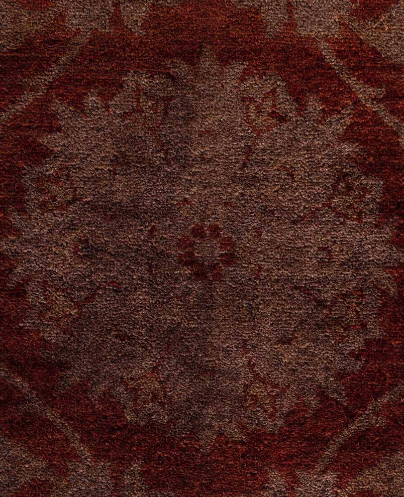 Overdyed One-of-a-Kind Hand-Knotted Area Rug Red, 10' 1" x 14' 1"