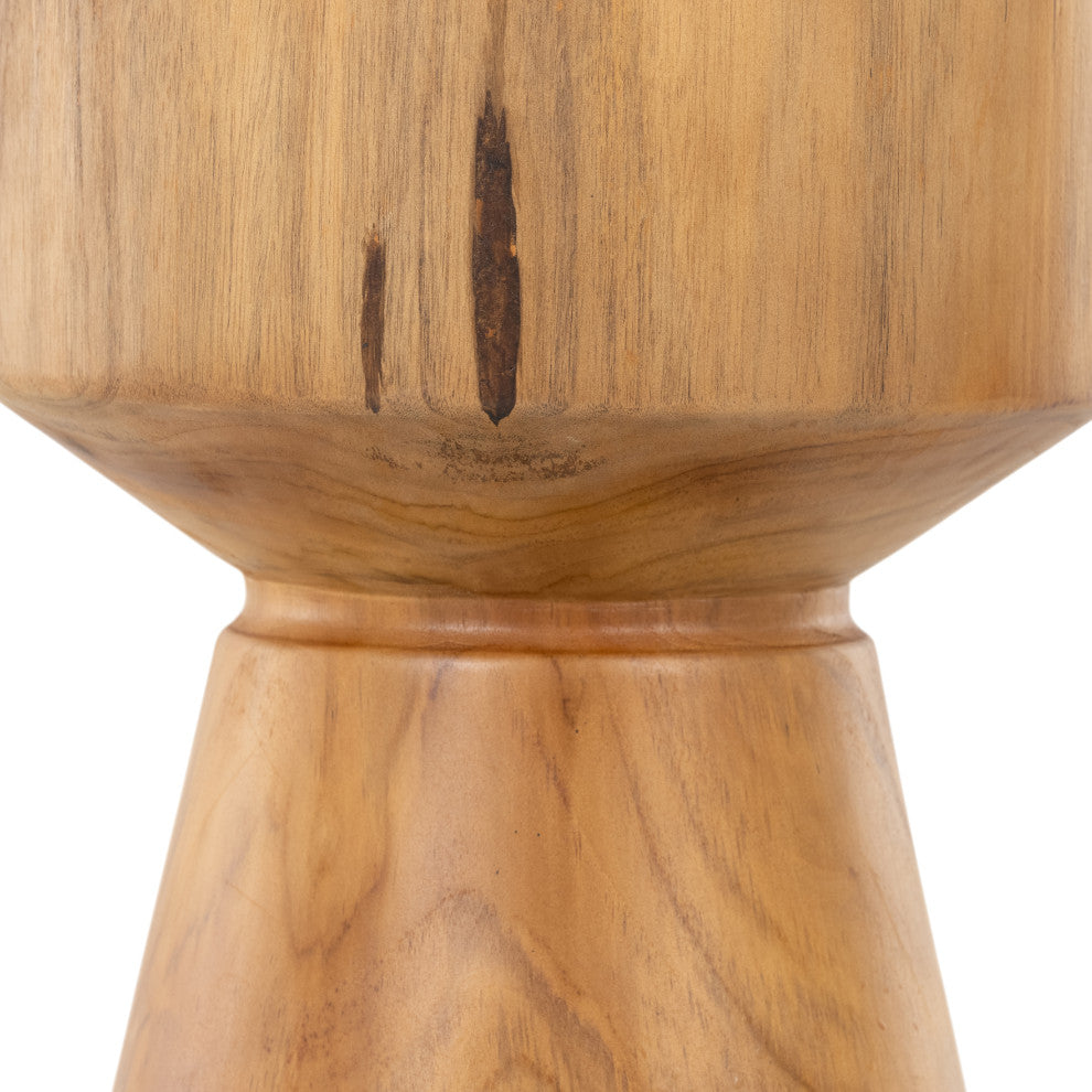 Jovie Outdoor End Table-Natural Teak