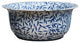 Blue and White Porcelain Bamboo Leaf Motif Bowl 16"