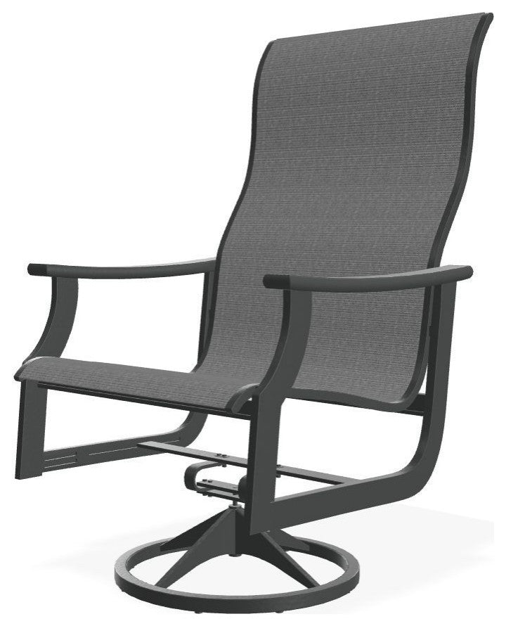 St. Catherine Sling Outdoor Supreme Swivel Rocker, Titanium/Graphite