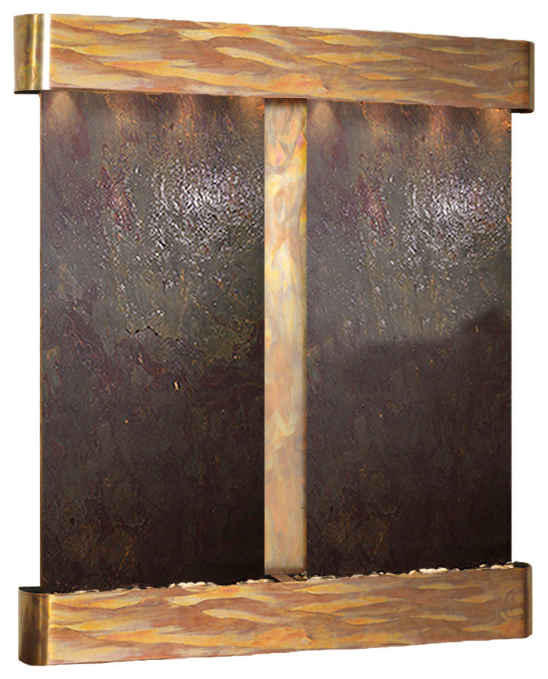 Cottonwood Falls Water Fountain, Multi-Color, Rustic Copper, Round