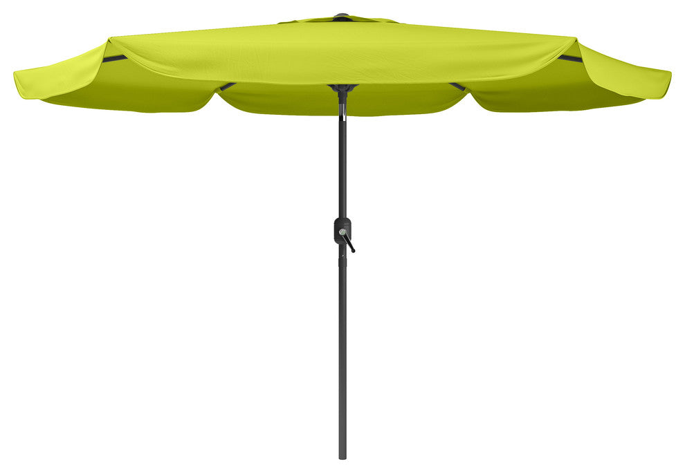 CorLiving Lime Green Round 10ft Fabric Canopy Tilting Market Patio Umbrella