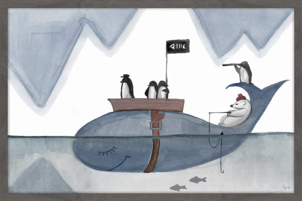 "Arctic Pirates" Framed Painting Print, 24"x16"