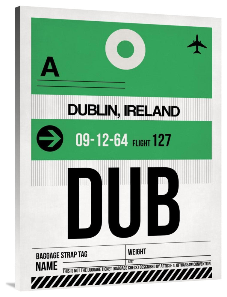 "DUB Dublin Luggage Tag 1" Fine Art Print