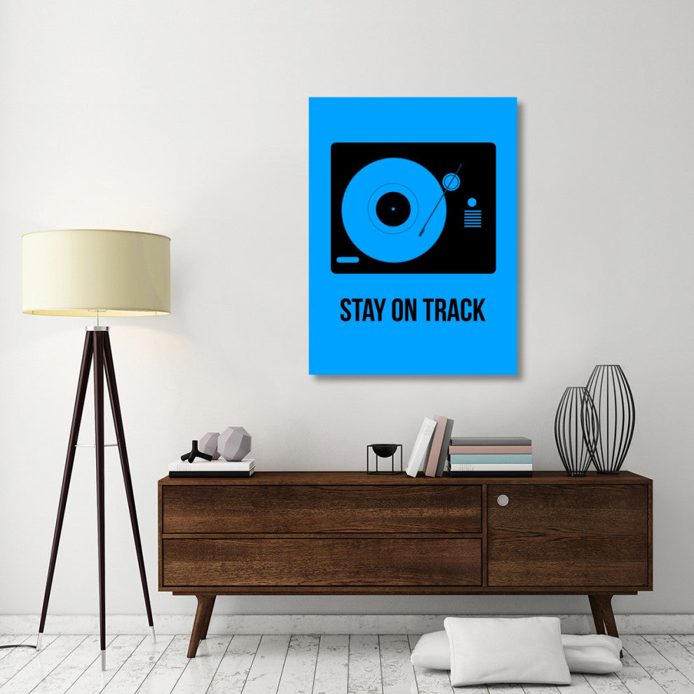 "Stay On Track Blue" Poster Fine Art Print