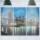 "Brooklyn Bridge and Skyscrapers" Metal Wall Art, 3 Panels, 36"x28"