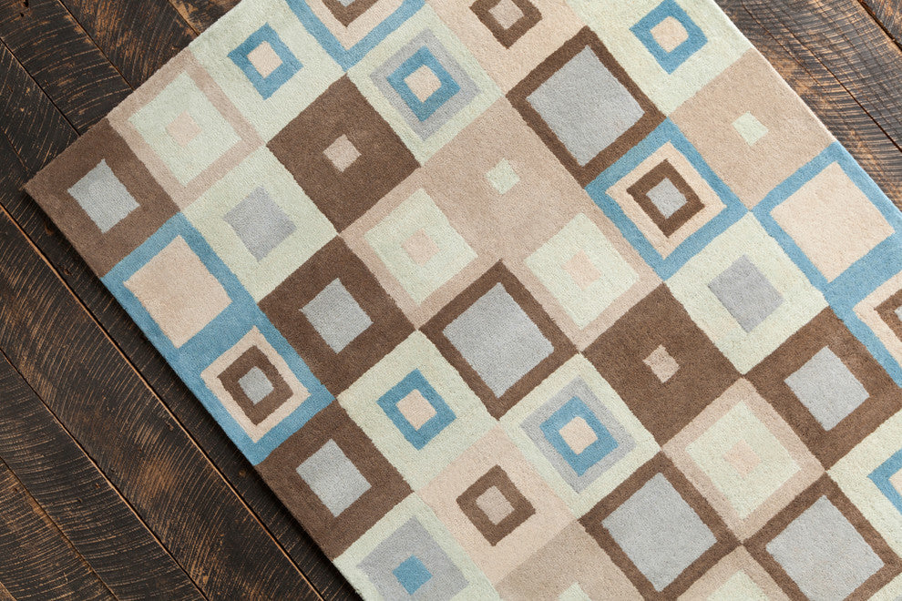 Allie Geometric Contemporary Area Rug, 5'x7'6"