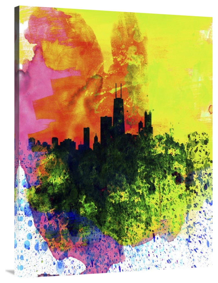 "Chicago Watercolor Skyline" Fine Art Print