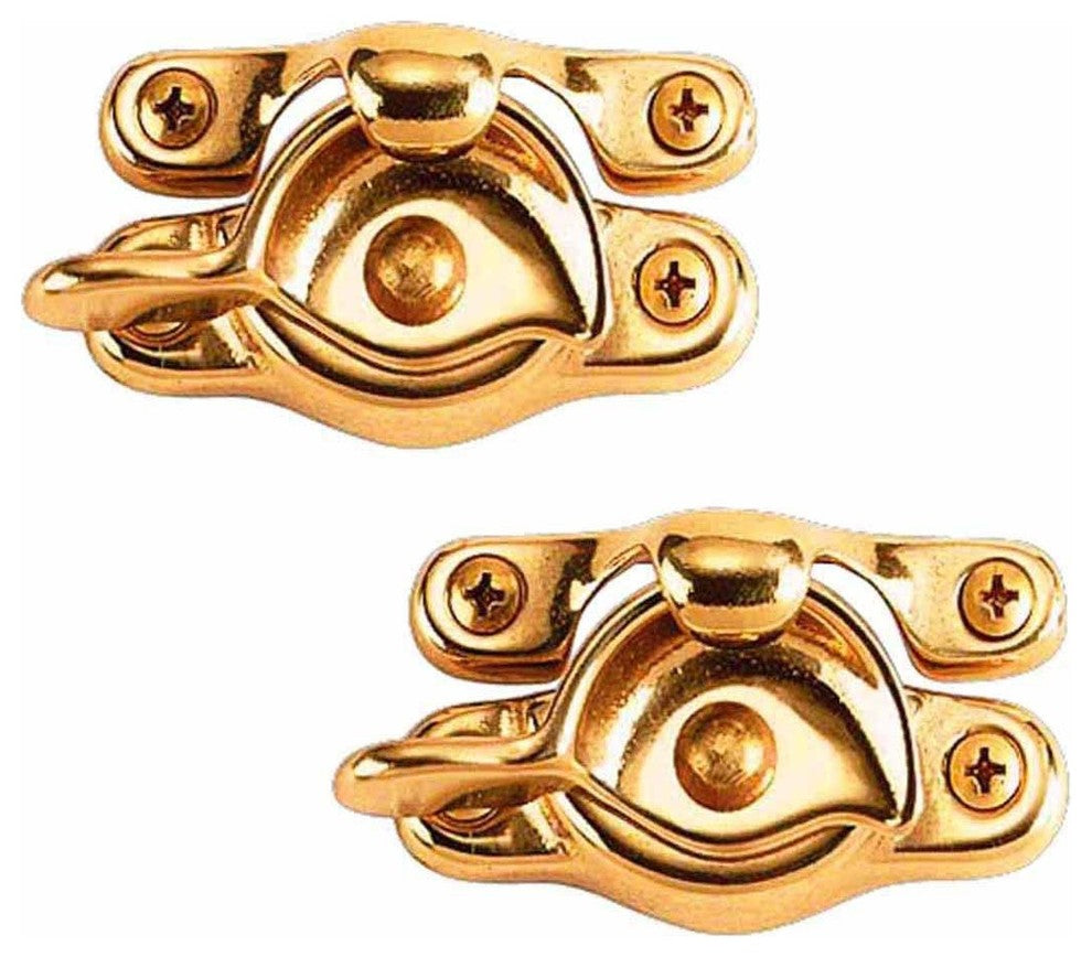 2 Traditional Window Sash Lock Bright Solid Brass |