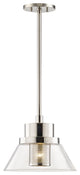 Paoli 1-Light Small Pendant, Polished Nickel