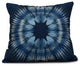 Shibori Burst, Geometric Print Pillow, Navy Blue, 20"x20"