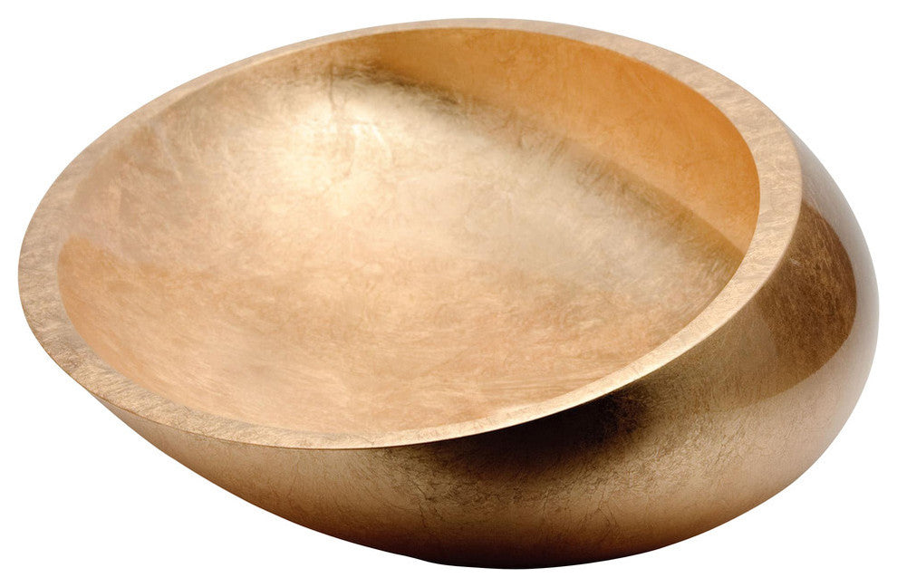 Harmony Glass Vessel Sink, Gold Leaf